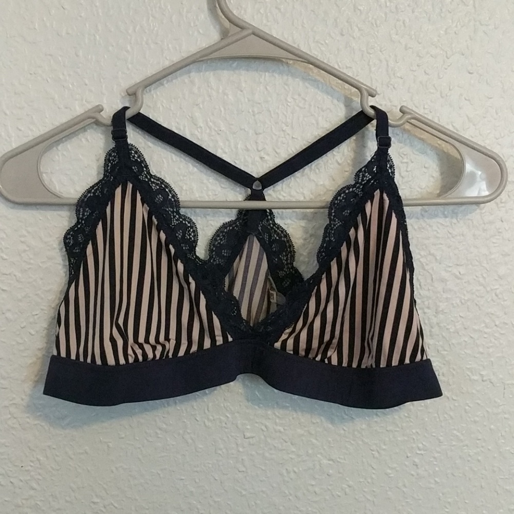 Pink and blue bra